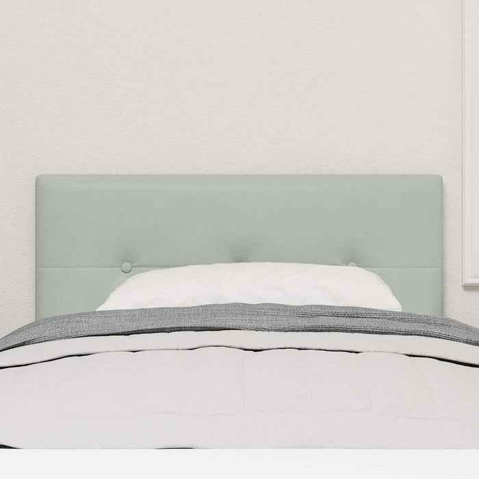 Testiera LED con testiera-Testata con LED-Testiera Decorativa Grigio chiaro 80 cm Poliestere 382996