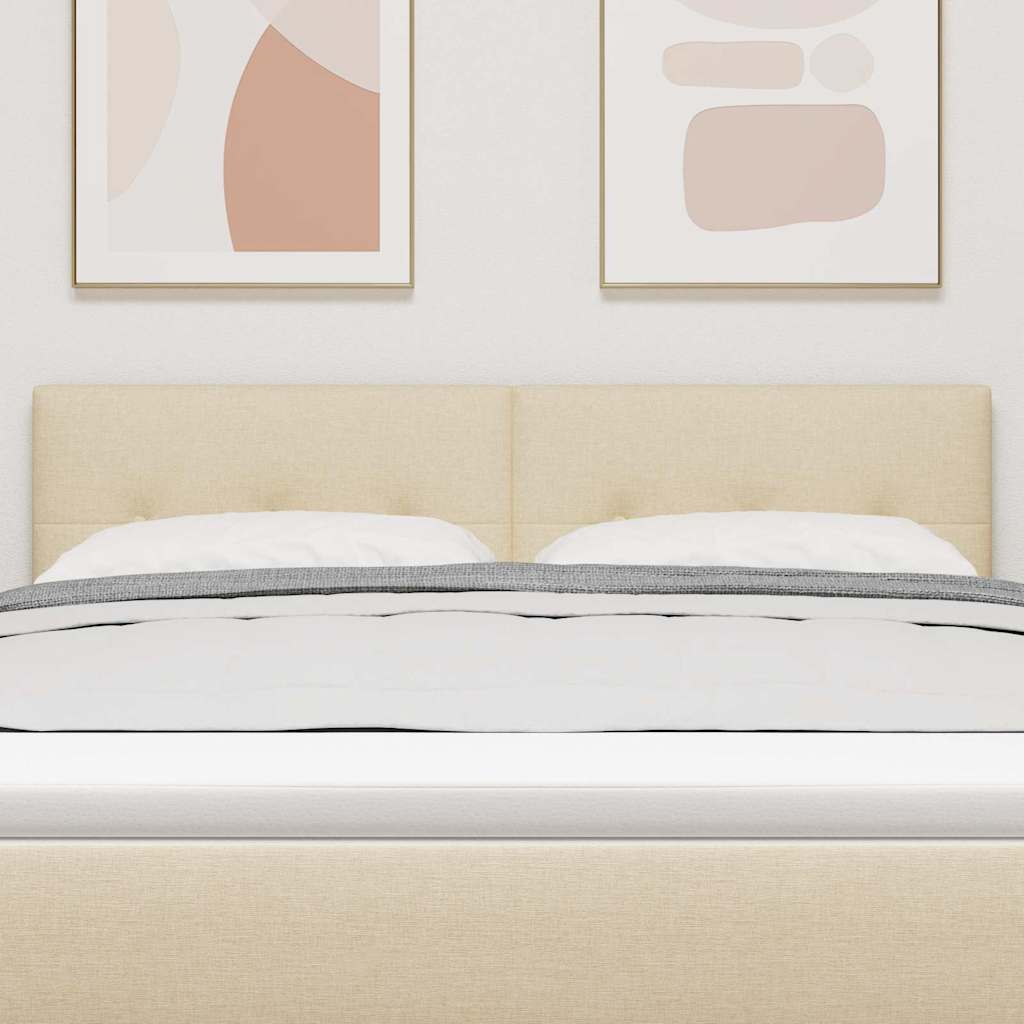 Testiera LED con luci a strisce a LED Crema 160 cm Tessuto 3338140