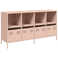 Credenza-Buffet-Armadio da cucina Rosa 135x39x73,5 cm in Acciaio Laminato a Freddo 173979