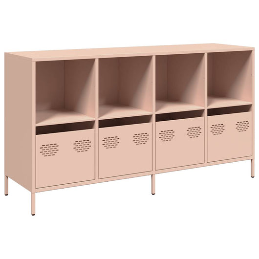 Credenza-Buffet-Armadio da cucina Rosa 135x39x73,5 cm in Acciaio Laminato a Freddo 173979