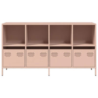 Credenza Rosa 135x39x73,5 cm in Acciaio Laminato a Freddo