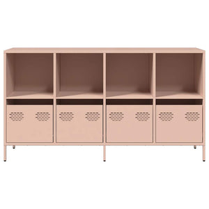 Credenza-Buffet-Armadio da cucina Rosa 135x39x73,5 cm in Acciaio Laminato a Freddo 173979