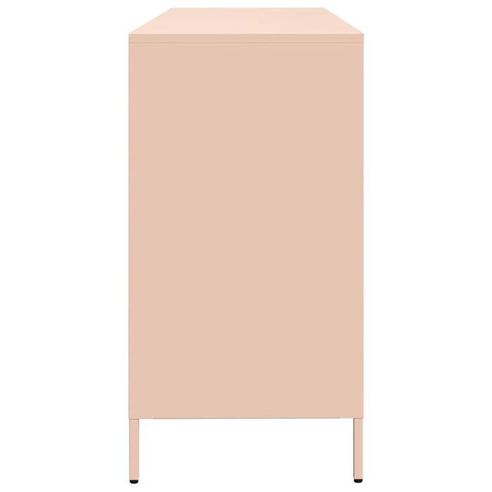 Credenza Rosa 135x39x73,5 cm in Acciaio Laminato a Freddo
