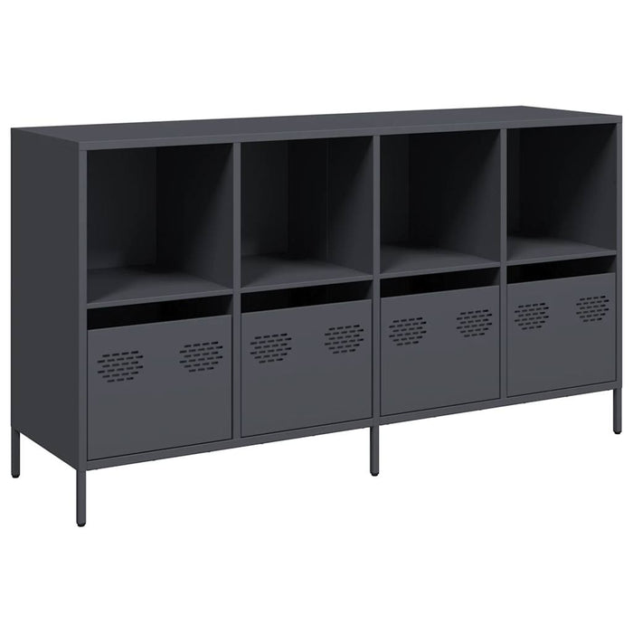 Credenza-Buffet-Armadio da cucina Antracite 135x39x73,5 cm in Acciaio Laminato a Freddo 319073