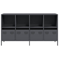 Credenza-Buffet-Armadio da cucina Antracite 135x39x73,5 cm in Acciaio Laminato a Freddo 319073