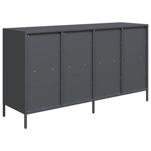 Credenza-Buffet-Armadio da cucina Antracite 135x39x73,5 cm in Acciaio Laminato a Freddo 319073