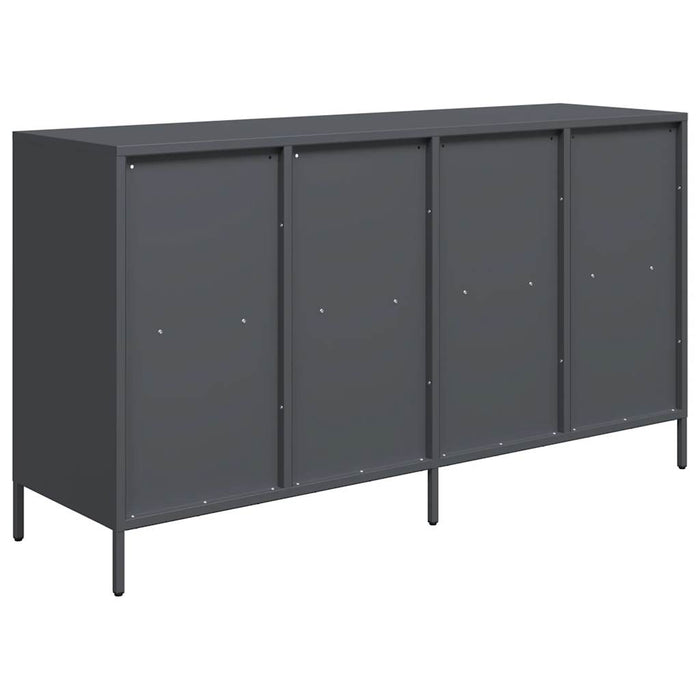 Credenza-Buffet-Armadio da cucina Antracite 135x39x73,5 cm in Acciaio Laminato a Freddo 319073