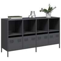Credenza-Buffet-Armadio da cucina Antracite 135x39x73,5 cm in Acciaio Laminato a Freddo 319073