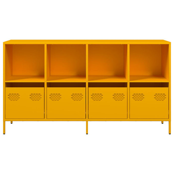 vidaXL Credenza Giallo Senape 135x39x73,5 cm Acciaio Laminato a Freddo