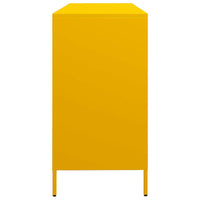 vidaXL Credenza Giallo Senape 135x39x73,5 cm Acciaio Laminato a Freddo
