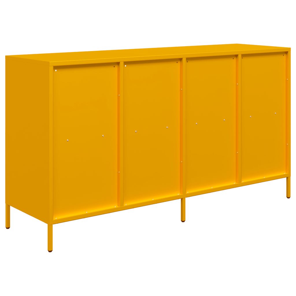 vidaXL Credenza Giallo Senape 135x39x73,5 cm Acciaio Laminato a Freddo