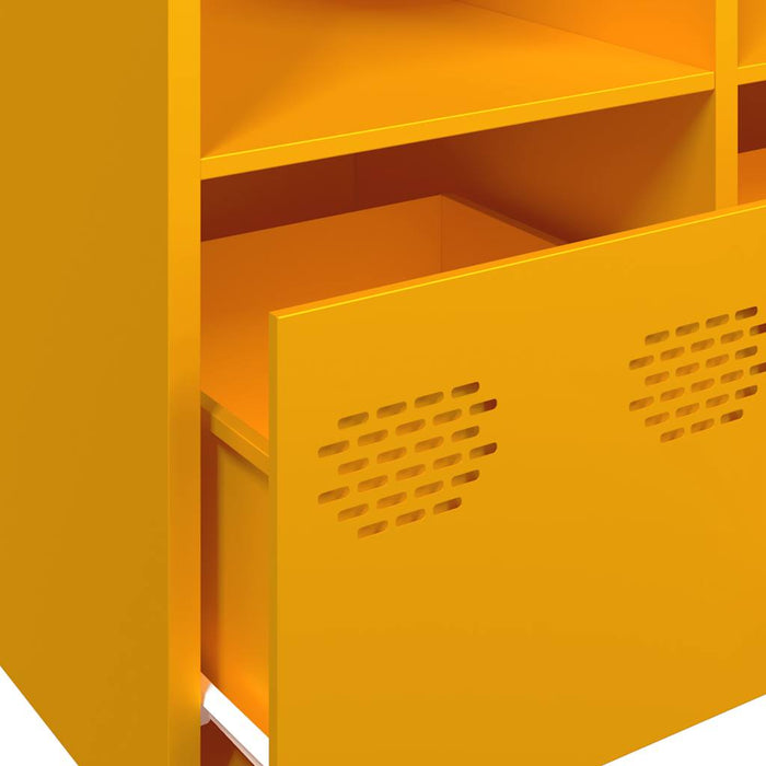 vidaXL Credenza Giallo Senape 135x39x73,5 cm Acciaio Laminato a Freddo