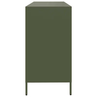 vidaXL Credenza Verde Oliva 135x39x73,5 cm Acciaio Laminato a Freddo