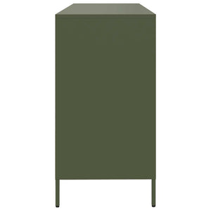 vidaXL Credenza Verde Oliva 135x39x73,5 cm Acciaio Laminato a Freddo