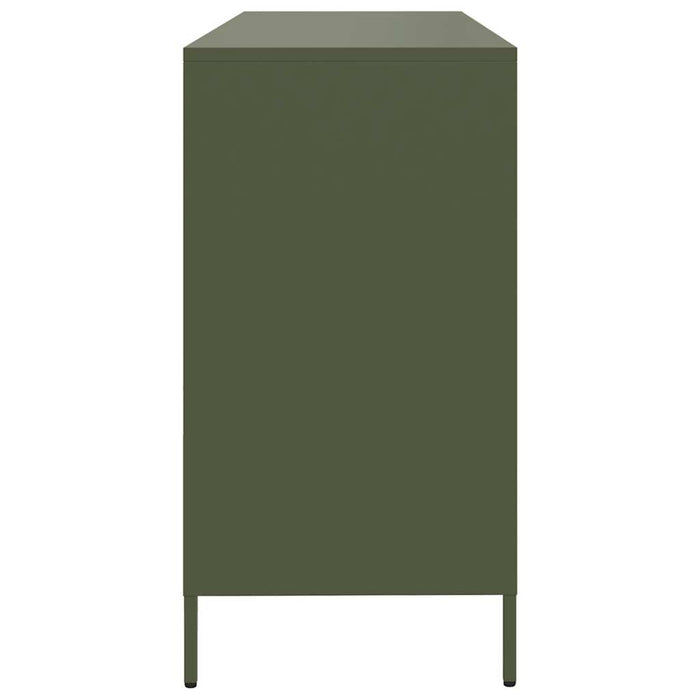 vidaXL Credenza Verde Oliva 135x39x73,5 cm Acciaio Laminato a Freddo