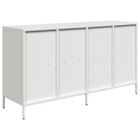 vidaXL Credenza Bianca 135x39x73,5 cm in Acciaio Laminato a Freddo