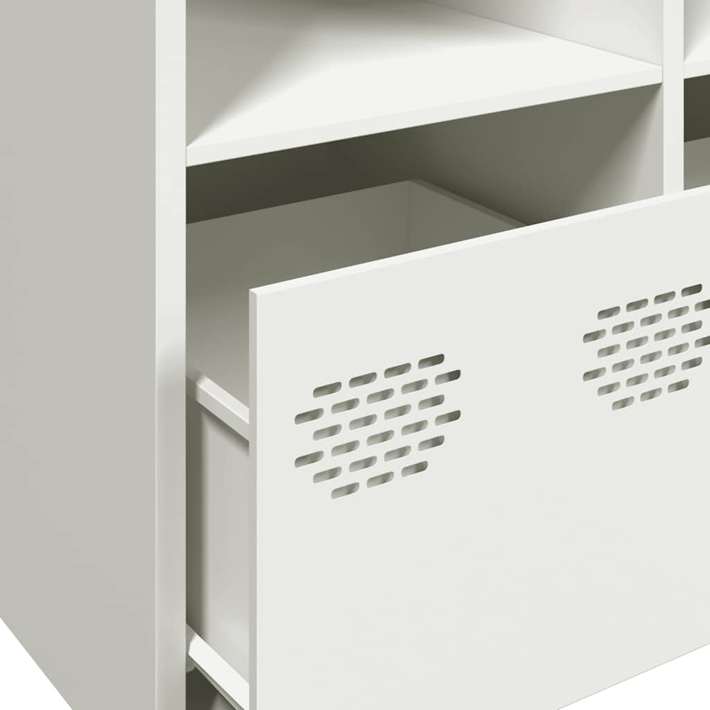 vidaXL Credenza Bianca 135x39x73,5 cm in Acciaio Laminato a Freddo