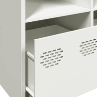 vidaXL Credenza Bianca 135x39x73,5 cm in Acciaio Laminato a Freddo