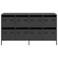 Credenza Nera 135x39x73,5 cm in Acciaio Laminato a Freddo 3307167