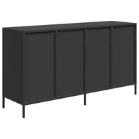 Credenza Nera 135x39x73,5 cm in Acciaio Laminato a Freddo 3307167