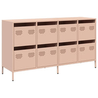 Credenza-Buffet-Armadio da cucina Rosa 135x39x73,5 cm in Acciaio Laminato a Freddo 281155