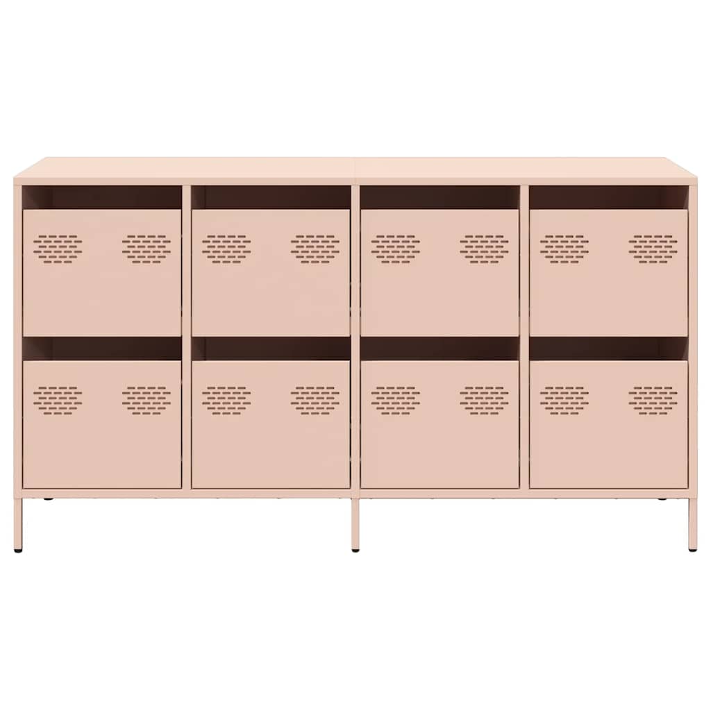 Credenza-Buffet-Armadio da cucina Rosa 135x39x73,5 cm in Acciaio Laminato a Freddo 281155