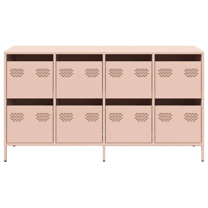 Credenza-Buffet-Armadio da cucina Rosa 135x39x73,5 cm in Acciaio Laminato a Freddo 281155