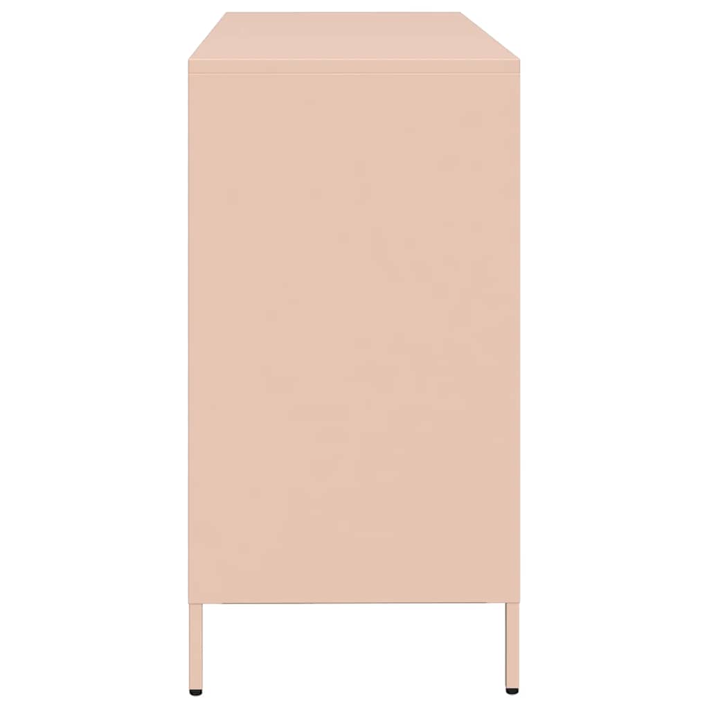 Credenza-Buffet-Armadio da cucina Rosa 135x39x73,5 cm in Acciaio Laminato a Freddo 281155
