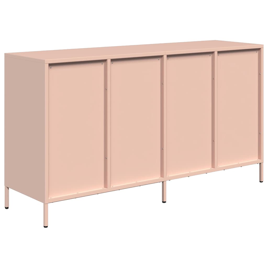 Credenza-Buffet-Armadio da cucina Rosa 135x39x73,5 cm in Acciaio Laminato a Freddo 281155
