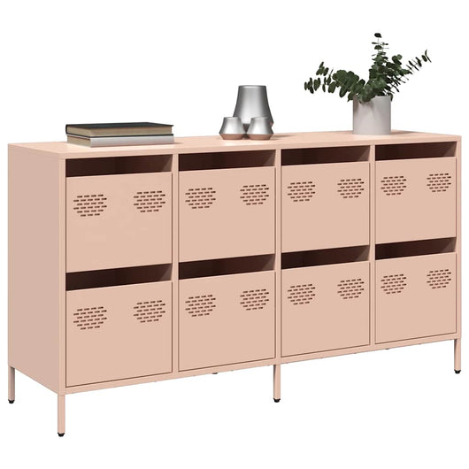 Credenza-Buffet-Armadio da cucina Rosa 135x39x73,5 cm in Acciaio Laminato a Freddo 281155