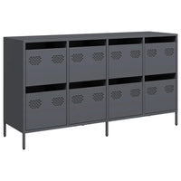 Credenza-Buffet-Armadio da cucina Antracite 135x39x73,5 cm in Acciaio Laminato a Freddo 689513