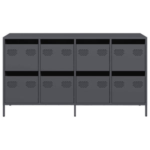 Credenza-Buffet-Armadio da cucina Antracite 135x39x73,5 cm in Acciaio Laminato a Freddo 689513