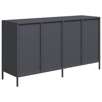 Credenza-Buffet-Armadio da cucina Antracite 135x39x73,5 cm in Acciaio Laminato a Freddo 689513
