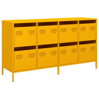 vidaXL Credenza Giallo Senape 135x39x73,5 cm Acciaio Laminato a Freddo