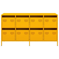 vidaXL Credenza Giallo Senape 135x39x73,5 cm Acciaio Laminato a Freddo