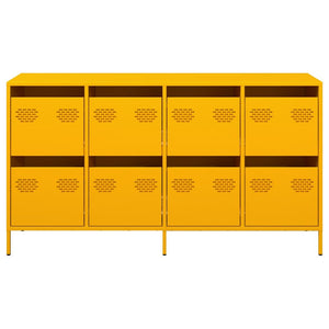 vidaXL Credenza Giallo Senape 135x39x73,5 cm Acciaio Laminato a Freddo