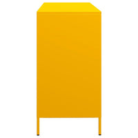 vidaXL Credenza Giallo Senape 135x39x73,5 cm Acciaio Laminato a Freddo