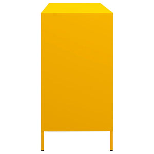 vidaXL Credenza Giallo Senape 135x39x73,5 cm Acciaio Laminato a Freddo
