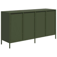Credenza Verde Oliva 135x39x73,5 cm Acciaio Laminato a Freddo 3307171