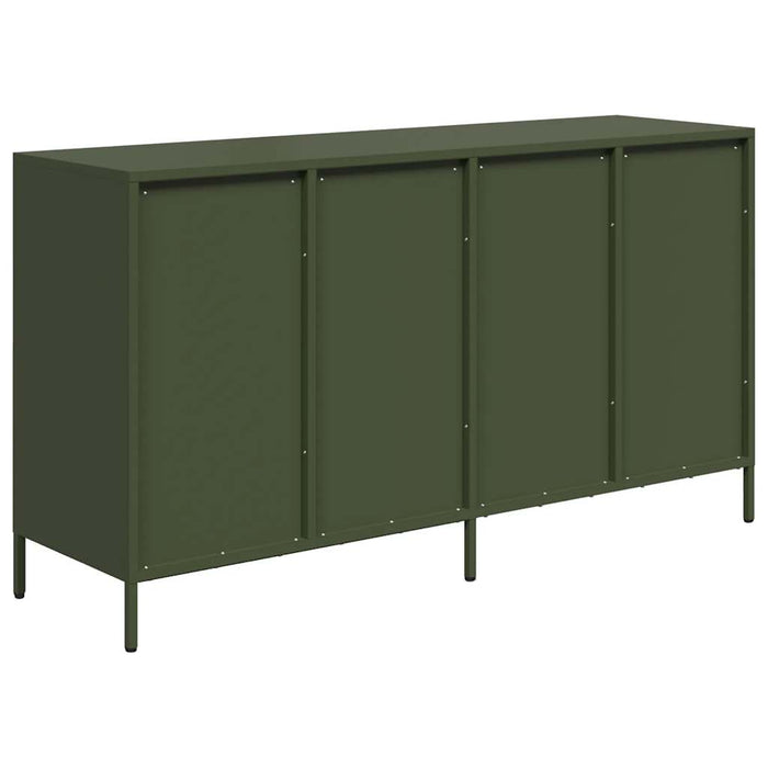 vidaXL Credenza Verde Oliva 135x39x73,5 cm Acciaio Laminato a Freddo