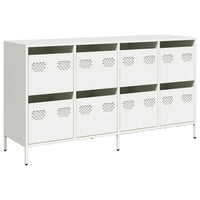 vidaXL Credenza Bianca 135x39x73,5 cm in Acciaio Laminato a Freddo