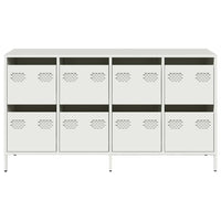 vidaXL Credenza Bianca 135x39x73,5 cm in Acciaio Laminato a Freddo