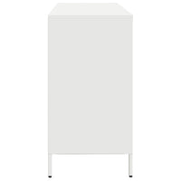 vidaXL Credenza Bianca 135x39x73,5 cm in Acciaio Laminato a Freddo