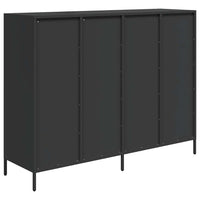 vidaXL Credenza Nera 135x39x103,5 cm in Acciaio Laminato a Freddo