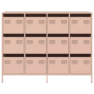 Credenza-Buffet-Armadio da cucina Rosa 135x39x103,5 cm in Acciaio Laminato a Freddo