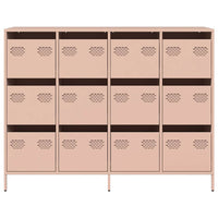 Credenza Rosa 135x39x103,5 cm in Acciaio Laminato a Freddo