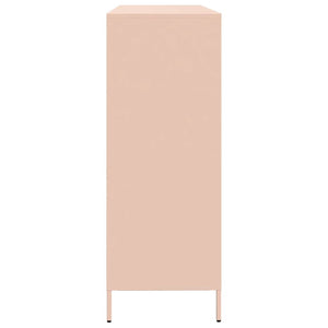 Credenza-Buffet-Armadio da cucina Rosa 135x39x103,5 cm in Acciaio Laminato a Freddo