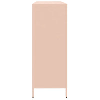 Credenza Rosa 135x39x103,5 cm in Acciaio Laminato a Freddo