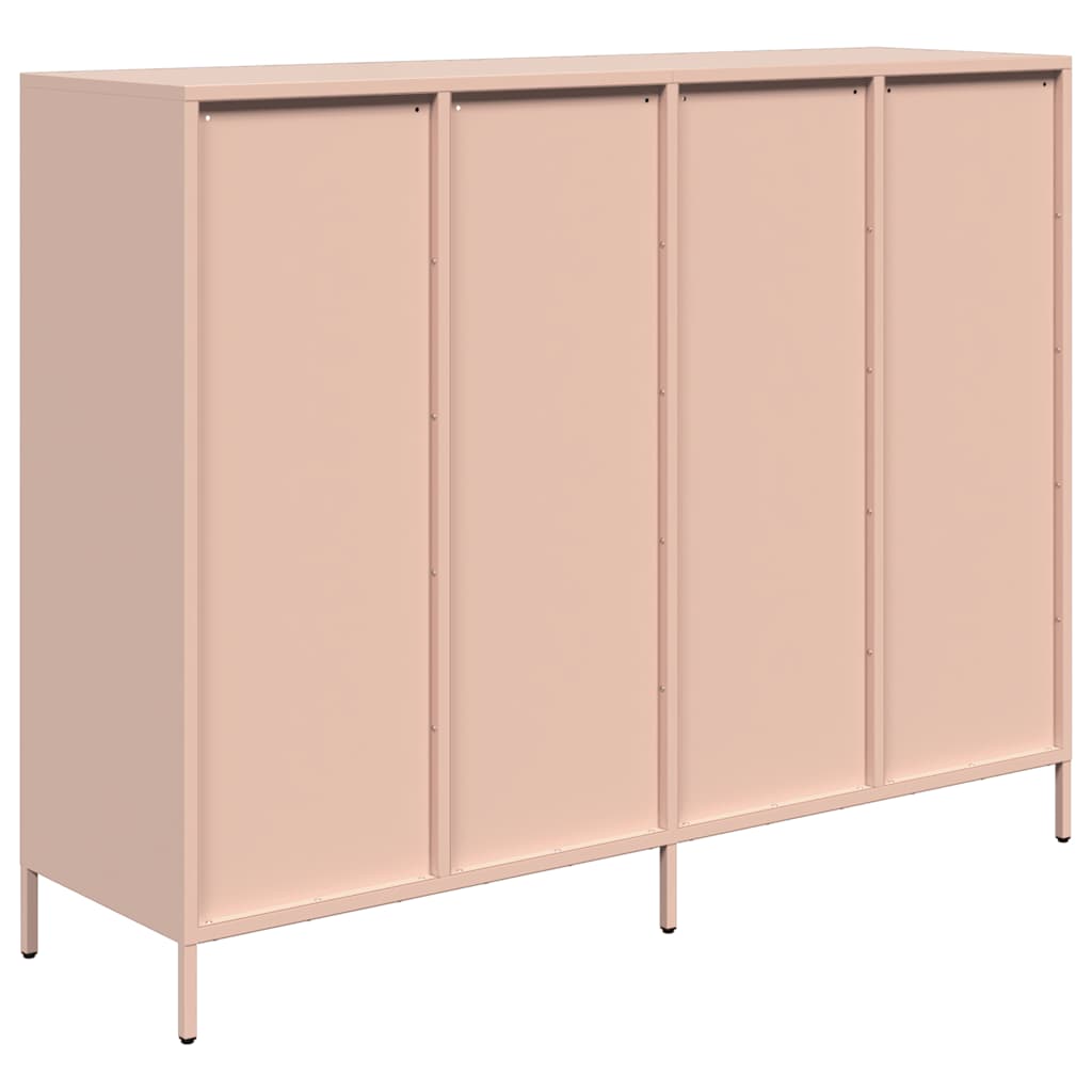 Credenza-Buffet-Armadio da cucina Rosa 135x39x103,5 cm in Acciaio Laminato a Freddo