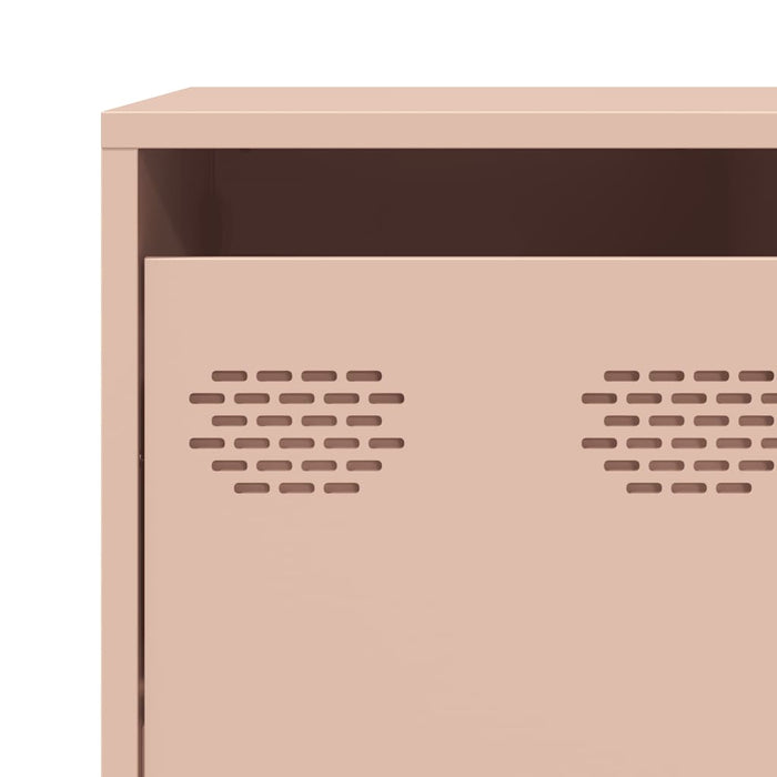 Credenza Rosa 135x39x103,5 cm in Acciaio Laminato a Freddo